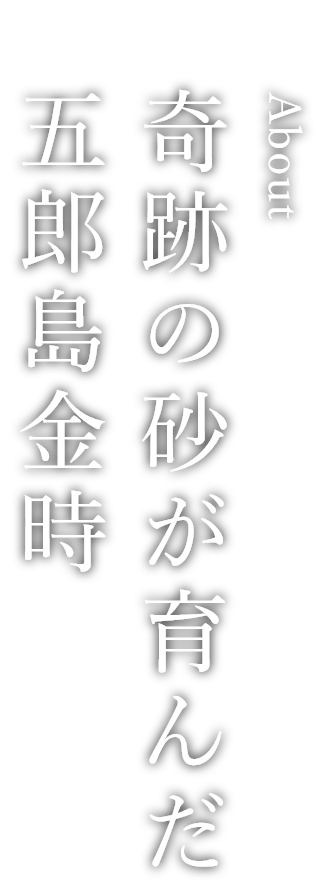About 五郎島金時 奇跡の砂が育んだ